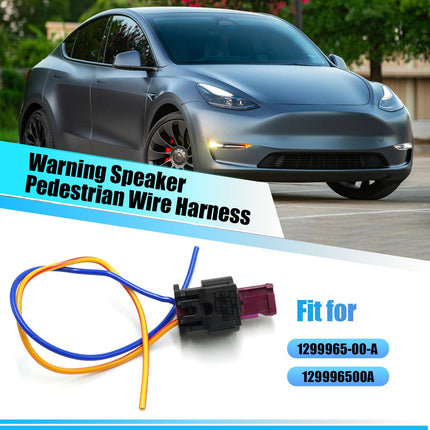 For Tesla Pedestrian Warning Speaker Connector Harness Model 3 2017-2023 Model Y 2019-2024, Pedestrian Warning System Wiring PWS Connector for Tesla Model 3/Y, Fit for 1299965-00-A| Jaronx