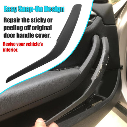 For BMW X1 Door Handle Cover Replacement for X1 E84 2008-2015, 4PCS Driver & Passenger Side Interior Door Grab Handle Trim Cover (Black)| Jaronx