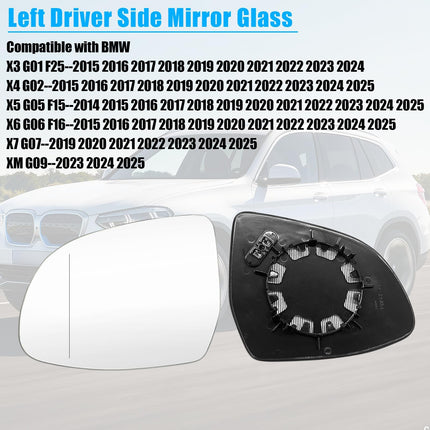 BMW Heated Mirror Glass Driver Left | X3/X4/X5/X6/X7/XM 2014-25 Non-Dimming – Jaronx