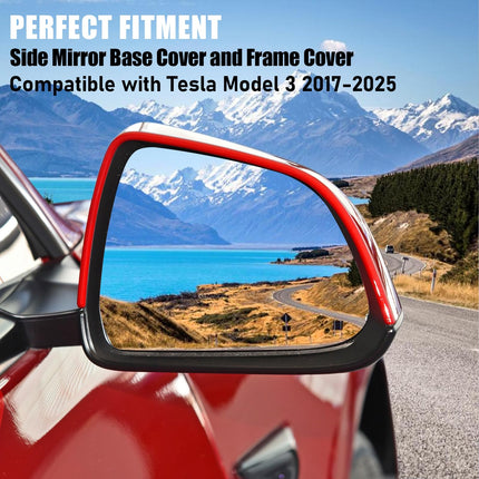 For Tesla Model 3 Right Mirror Bottom Cover & Frame 2017-25 | Jaronx