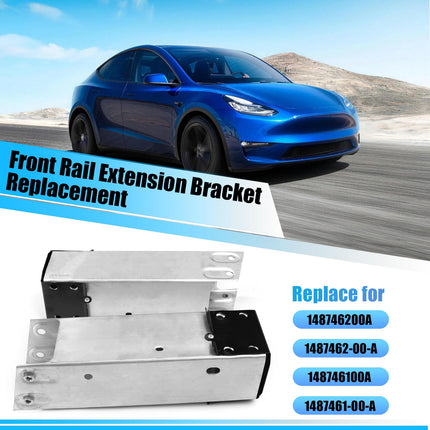 For Tesla Reinforcement Rail Extension Bracket Crush Can Replacement | For Model Y 148746200A 148746100A, Left and Right Front Bumper Subframe Crush Can for Model Y 2020-2023| Jaronx