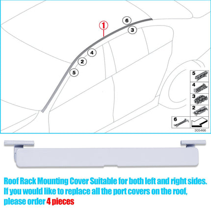 BMW F10/F11 Roof Rack Port Cover – Alpine White | Jaronx