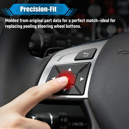 For Mercedes Benz Steering Wheel Buttons Replacement ML GL G W166,ML W166 2012-2015/GL W166 2013-2015/G W463 2013-2018 Steering Wheel Button Cover Replacement for Mercedes Benz (Black)| Jaronx