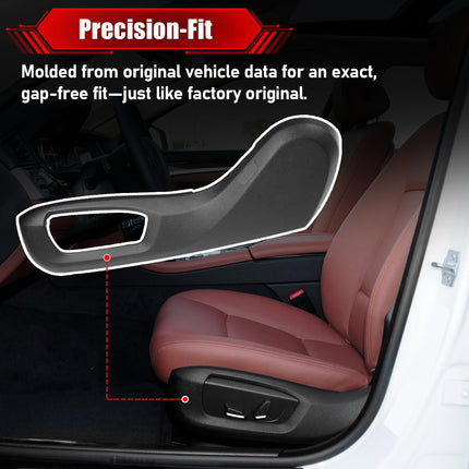 For BMW Seat Track Outer Panel Cover 5‘F10/F11, 7'F01,X5 F15,X6 F16,52107318975 Left Front Driver Seat Outer Side Track Cover Trim Panel Shield Replacement for BMW 520i 528i 535d 535i 550i 740i| Jaronx
