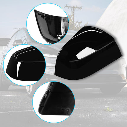 Tesla Model Y Juniper 2025 Mirror Cap Right | Solid Black Clip-On #1963539-D4-B – Jaronx
