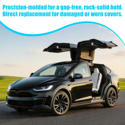 For Tesla Model X Mirror Cover Replacement 2016-2025, Left Driver&amp;Right Passenger Side View Clip-on Mirror Cover Cap for Tesla Model X Accessories 1054430-00-D 1054431-00-D(Black)| Jaronx