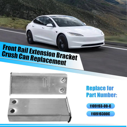 For Tesla Reinforcement Bar Rail Extension Bracket Crush Can Replacement for Model 3 2017-2025/Model Y 2020-2024 1109193-00-C, Left and Right Front Lower Subframe Crush Can| Jaronx