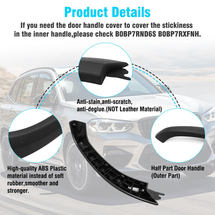 BMW X3 G01/X4 G02 Left Door Handle Cover, 1PCS Front/Rear Interior Outer Cover for X3 2017 - 2024/X4 2018 - 2024 (NOT Leather) | Jaronx