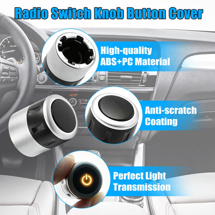 For BMW Radio Volume Knob Button X3 F25 2010-2016/X4 F26 2014-2017,Multimedia Volume Control Switch Radio CD Knob Button Replacement without Icon for BMW X3 F25/X4 F26 61319208591 61319208592| Jaronx