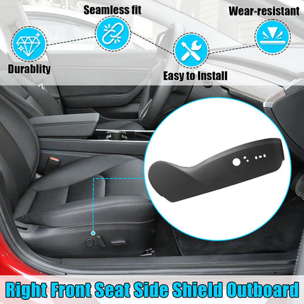 For Tesla Seat Control Panel Trim Model 3/Y 2017-2023 1098348-00-F | Right Front Passenger Seat Outer Side Cover Trim Panel Shield Replacement for Tesla Model 3/Y Accessories| Jaronx