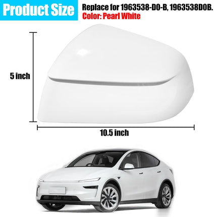 Tesla Model Y Juniper 2025 Mirror Cap Left | Pearl White Clip-On #1963538-D0-B – Jaronx