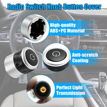 For BMW Radio Volume Knob Button X3 F25 2010-2016/X4 F26 2014-2017,Multimedia Volume Control Switch Radio CD Knob Button Replacement with Icon for BMW X3 F25/X4 F26 61319208591 61319208592| Jaronx