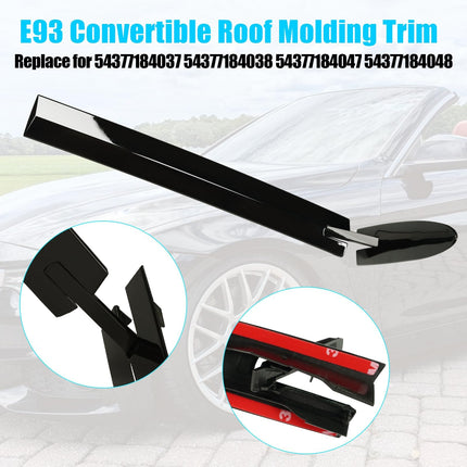 Black Sapphire BMW Roof Hinge Cover 4-Piece Set | E93/F33/F83 2006-2019