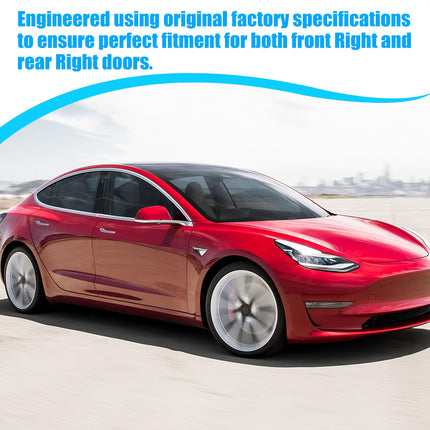 For Tesla Door Handle Replacement for Model 3 2017-2021, Right Front Passenger Side/Right Rear Chrome Exterior Door Handle Replacement for Tesla Model 3 1081832-00-H| Jaronx