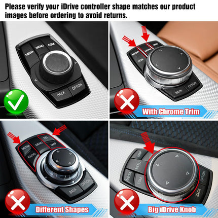 For BMW iDrive Button Replacement 10PCS | Multimedia iDrive Controler Button Kit Set for 1'F20/2'F22/3'F30 F31/4'F32 F33/X1 F48/X3 F25/X4 F26/X5 F15/X6 F16 Series| Jaronx
