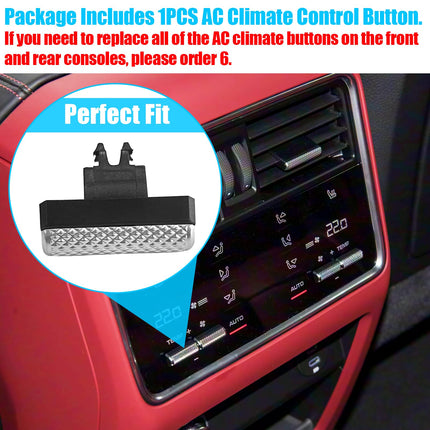For Porsche Cayenne Climate AC Button 9Y0919610DOV3 2018-23 – Front & Rear Snap-On| Jaronx