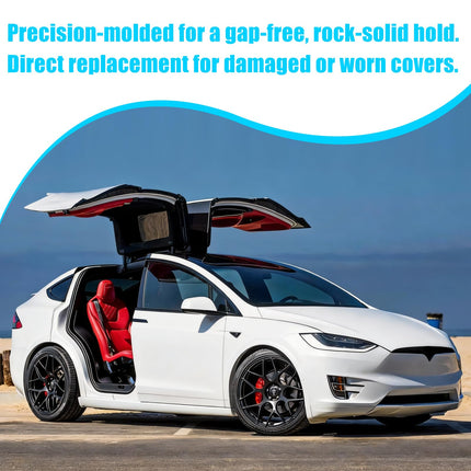 For Tesla Model X Mirror Cover Replacement 2016-2025, Right Passenger Side Clip-on Rear View Mirror Cover Cap for Tesla Model X Accessories 1054431-11-D (White) | Jaronx