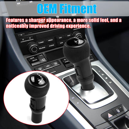 For Porsche Gear Shift Knob Compatible with Macan 2014-2020/911 GT3 2008-2017/ Boxster 2009-2015/ Cayman 2010-2015/ Panamera 2010-2016/718 2016-2021, Gear Shifter Knob Lever(White)| Jaronx