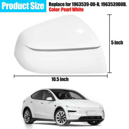 Tesla Model Y Juniper 2025 Mirror Cap Right | Pearl White Clip-On #1963539-D0-B – Jaronx