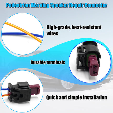 For Tesla Pedestrian Warning Speaker Connector Harness Model 3 2017-2023 Model Y 2019-2024, Pedestrian Warning System Wiring PWS Connector for Tesla Model 3/Y, Fit for 1299965-00-A| Jaronx