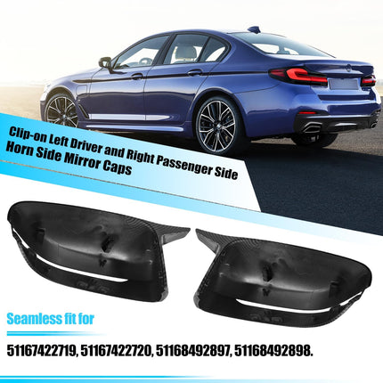 Carbon Fiber BMW Mirror Caps – G20/G22/G30/G11/G14 Clip-On Horn Covers 2Pcs| Jaronx