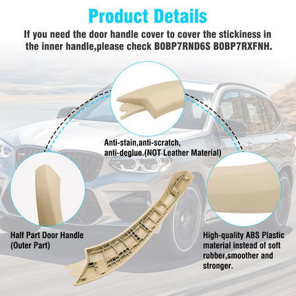 BMW X3 G01/X4 G02 Right Door Handle Cover, 1PCS Front/Rear Interior Outer Cover for X3 2017 - 2024/X4 2018 - 2024 | Jaronx
