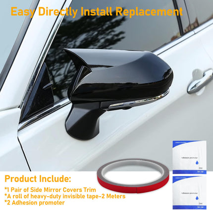 Toyota Camry Side Mirror Covers 2018-2024,Glossy Black| Jaronx