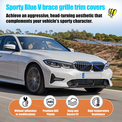 For BMW G20/G21 V-Brace Cover Blue 2019-2024 | 330i 330e M340i Grill Insert|Jaronx