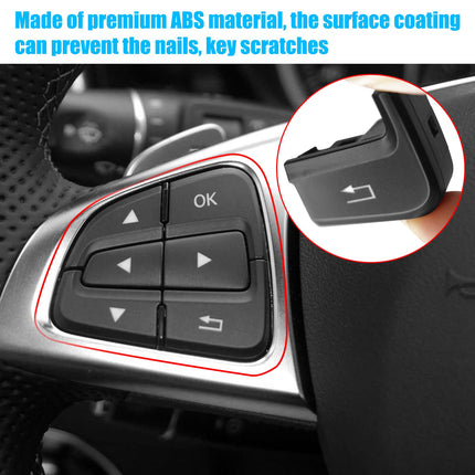 Mercedes-Benz models 12PCS Steering Wheel Button Replacement (Black) | Jaronx