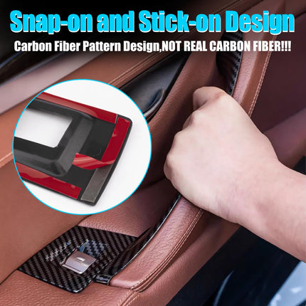BMW 5 Series F10/F11 Door Handle Covers (2010-2016),7PCS Carbon Fiber Pattern|Jaronx