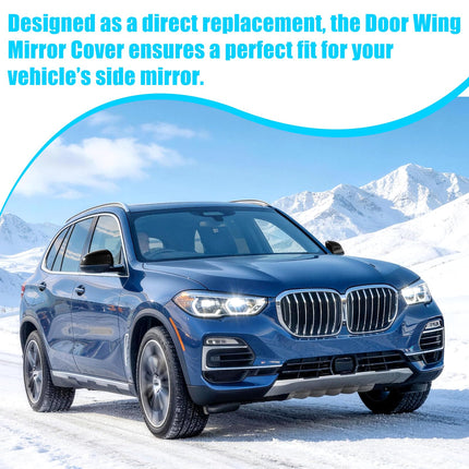 For BMW Mirror Cover Replacement X3 G01/X4 G02/X5 G05/X6 G06/X7 G07 | Right Passenger Side Clip-on Rear View Mirror Cover Cap for BMW Accessories 51168496624 (Glossy Black)| Jaronx