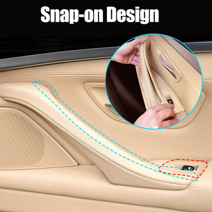 BMW 5 Series F10/F11 Door Handle Covers | 7PCS Beige Kit  | Jaronx