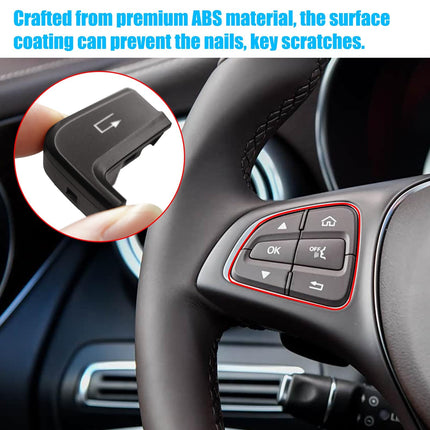 For Mercedes Benz Steering Wheel Buttons Replacement C Class W205 2016-2018/GLC X253 2016-2019, Steering Wheel Control Button Cover for Mercedes Benz (Moka Brown)| Jaronx