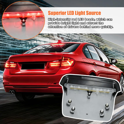 For BMW 3 Series F30 2013-2018 LED Third Brake Light 328i 330i 335i,63257259883 Rear 3rd High Mounted Brake Stop Lamp for BMW 3 Series F30 Sedan/M3 F80 (Black)| Jaronx
