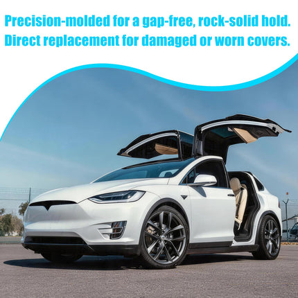 For Tesla Model X Mirror Cover Replacement 2016-2025, Left Driver&amp;Right Passenger Clip-on Side View Mirror Cover Cap for Tesla Model X Accessories 1054430-11-D 1054431-11-D(White)| Jaronx