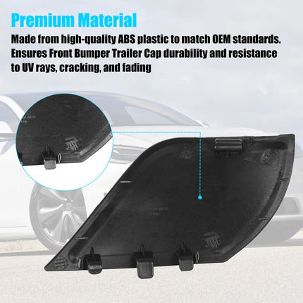 Tesla Model S/X 2016-2021 Front Bumper Trailer Hook Cover (Black) | Jaronx