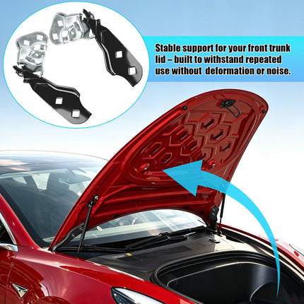 For Tesla Model 3 Hood Hinges 2017-2023 Driver Passenger Side 2PCS,Left Driver Right Passenger Side Engine Hood Bonnet Hinge Bracket Replacement for Tesla Model 3 1098792-00-D and 1098793-00-D| Jaronx
