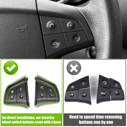 Steering Wheel Button Replacement for Mercedes ML W164/GL X164/B W245/R W251 2006-2009 (Black) | Jaronx