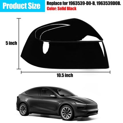 Tesla Model Y Juniper 2025 Mirror Cap Right | Solid Black Clip-On #1963539-D4-B – Jaronx