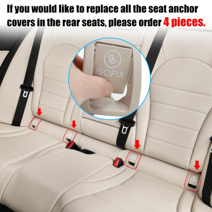 For Mercedes Benz Child Seat Anchor Cover C Class W205 C300 C350 C200 C180 C400 C450(2015-2020), ISOFIX Rear Seat Latch Anchor Cover for C Class W205 A2059200513 (Light Beige) | Jaronx