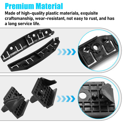 For Tesla Model 3 Front Bumper Bracket 2017-2024, 4PCS Left & Right Front Bumper Fender Retainers Bracket Set for Tesla Model 3 1084181-00-E,1084182-00-E,1084171-00-F,1084172-00-F| Jaronx