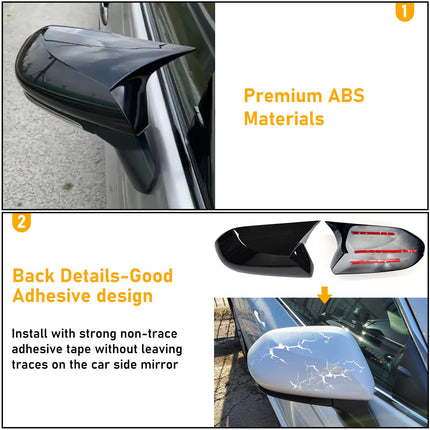 Toyota Camry Side Mirror Covers 2018-2024,Glossy Black| Jaronx