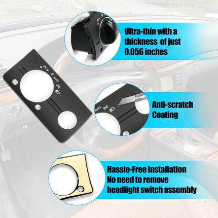 Mercedes Benz E Class W211 Headlight Switch Cover Stick-on (2003-2008) OE 2115450104 (B Model) | Jaronx