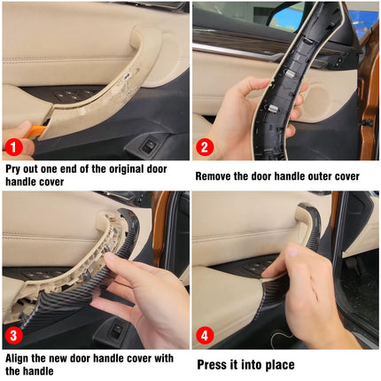 BMW X3 G01/X4 G02 Left Door Handle Cover, 1PCS Front/Rear Interior Outer Cover for X3 2017 - 2024/X4 2018 - 2024 (NOT Leather) | Jaronx