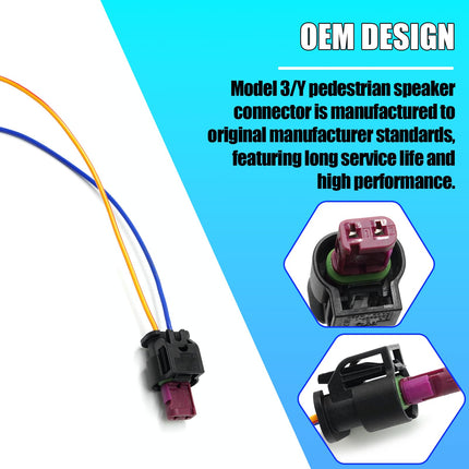 For Tesla Pedestrian Warning Speaker Connector Harness Model 3 2017-2023 Model Y 2019-2024, Pedestrian Warning System Wiring PWS Connector for Tesla Model 3/Y, Fit for 1299965-00-A| Jaronx
