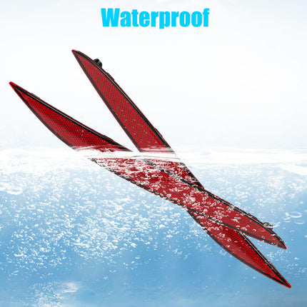 Tesla Model X Rear Bumper Reflector 2016-2023, Left & Right Rear Bumper Tail Reflector, Red Marker Lights Lens Trim for Tesla Model X Accessories 1034343-00-C, 1034342-00-C| Jaronx