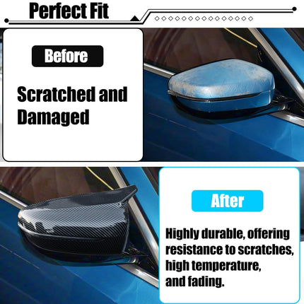 Carbon Fiber BMW Mirror Caps – G20/G22/G30/G11/G14 Clip-On Horn Covers 2Pcs| Jaronx
