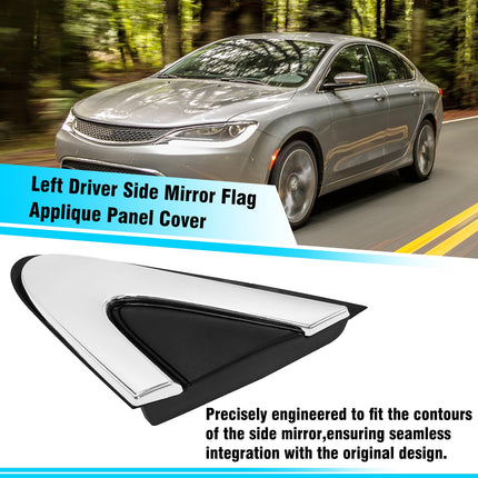 2015 - 2017 Chrysler 200 Side Mirror Trim Cover, Driver Left Chrome Corner Molding 5NJ511XFAB Replacement for Chrysler 200 Accessories | Jaronx