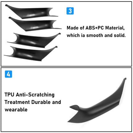 For BMW X3 G01 / X4 G02 Door Handle Covers 4PCS Black – Anti-Stick ABS| Jaronx
