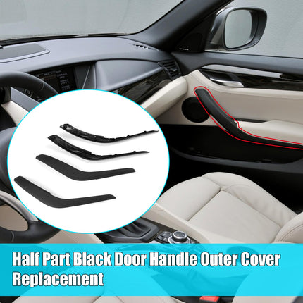 For BMW X1 Door Handle Cover Replacement for X1 E84 2008-2015, 4PCS Driver & Passenger Side Interior Door Grab Handle Trim Cover (Black)| Jaronx